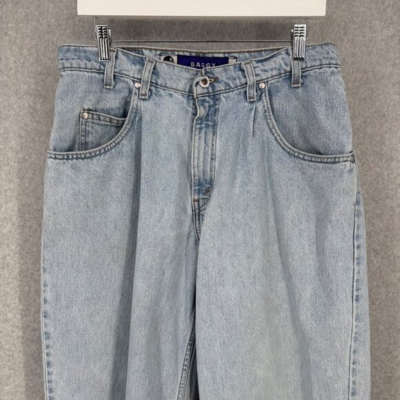 Levis Mens VTG Silvertab Baggy Jeans Size 33 Light Wash Denim Pleated Skater Y2K - Picture 2 of 13